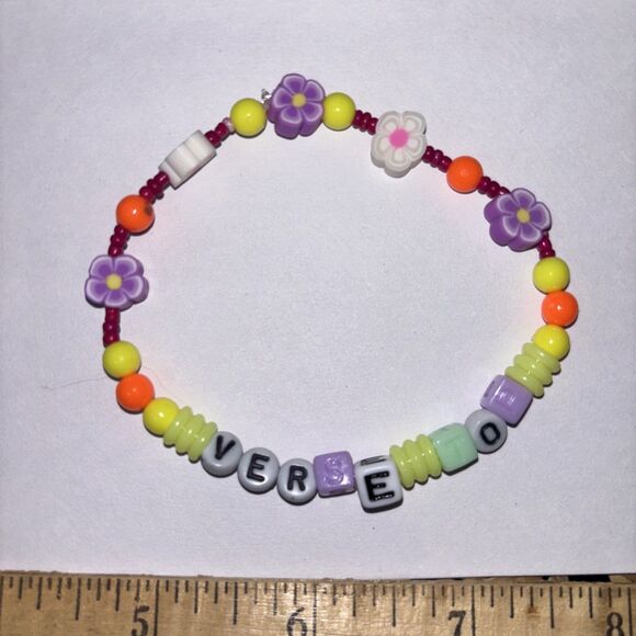 Multicolor “Verse Top” Bracelet Adult Humor Beaded Handmade Naughty Accessories - Picture 3 of 3